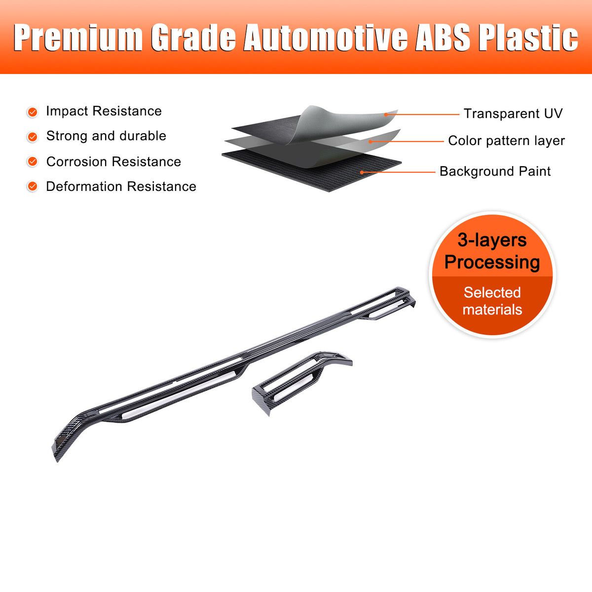 Carbon Fiber Console Dashboard Air Outlet Vent Stripe Trim For MG4 EV 2022-2024 5