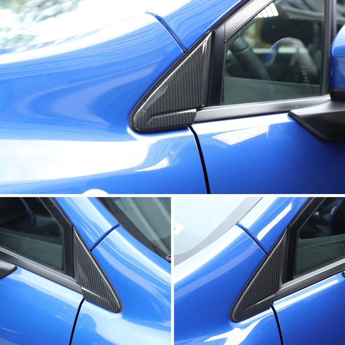 Real Carbon Fiber A Pillar Corner Triangle Cover Trim For Subaru WRX STI VB 22+ 10