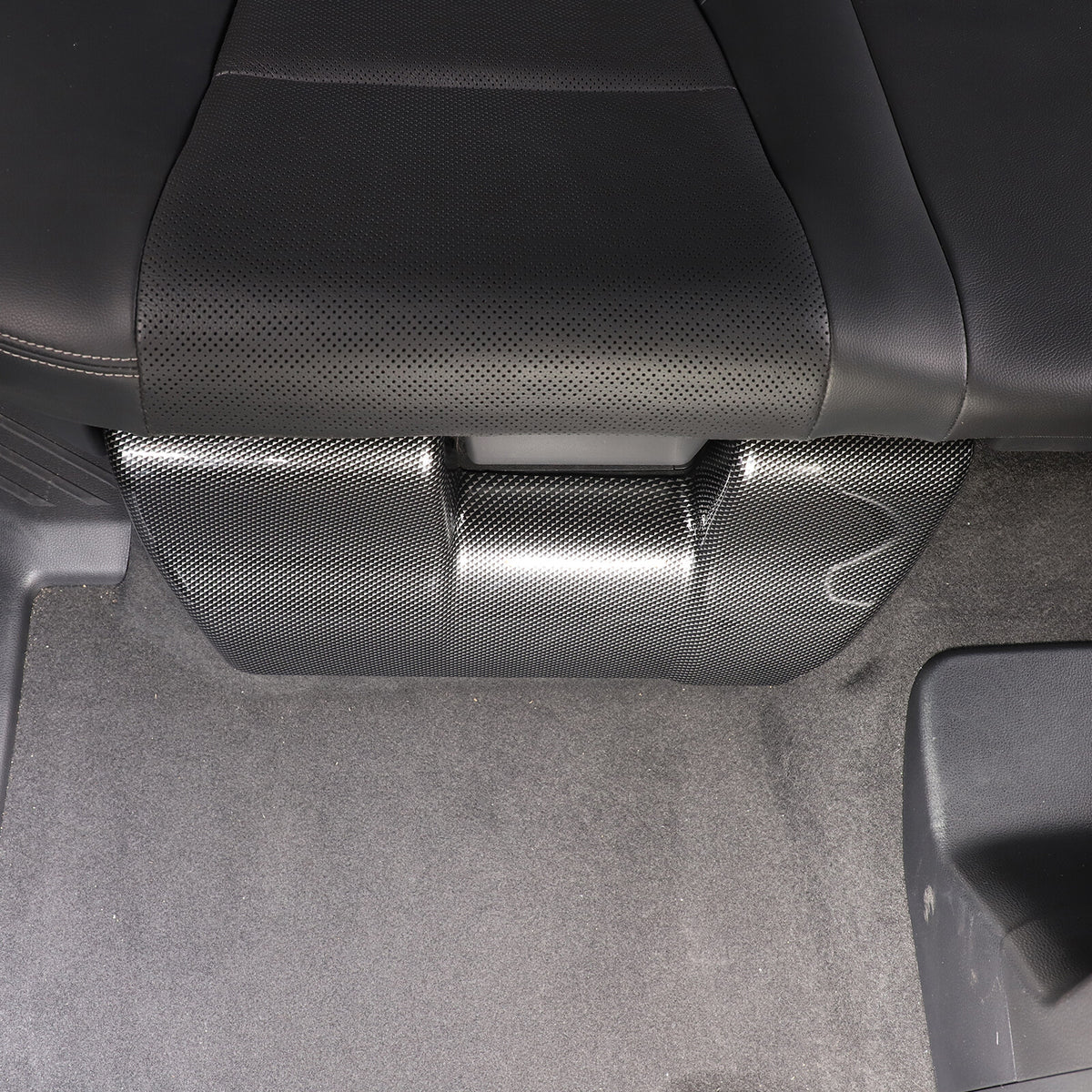 ABS Carbon Rear Seat Anti-kick Panel Trim For Toyota Land Cruiser LC250 24+ 8