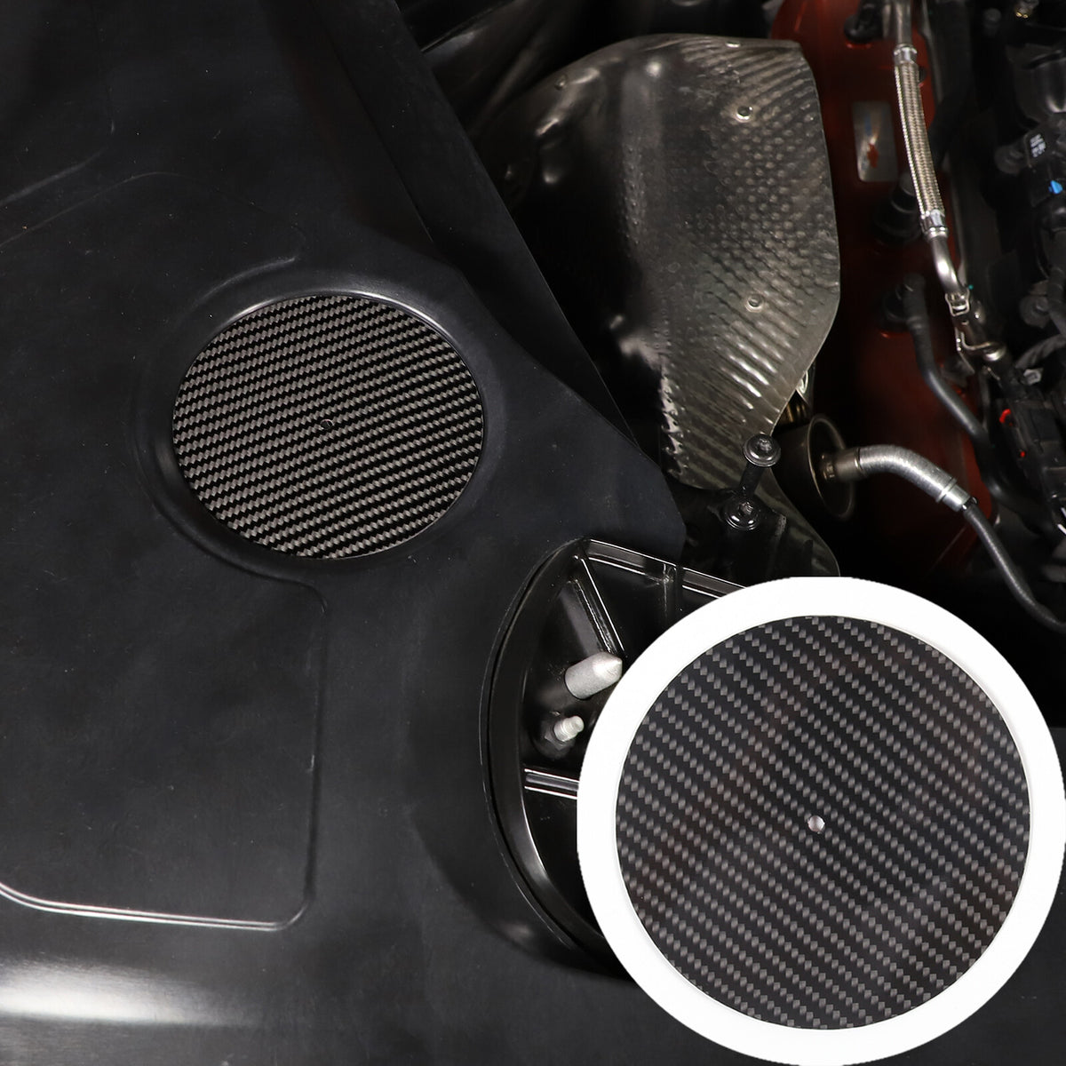 Real Carbon Fiber Engine Bay Tank Panel Cover Frame Trim For Corvette C8 2020-26 - Styles 11-15 51