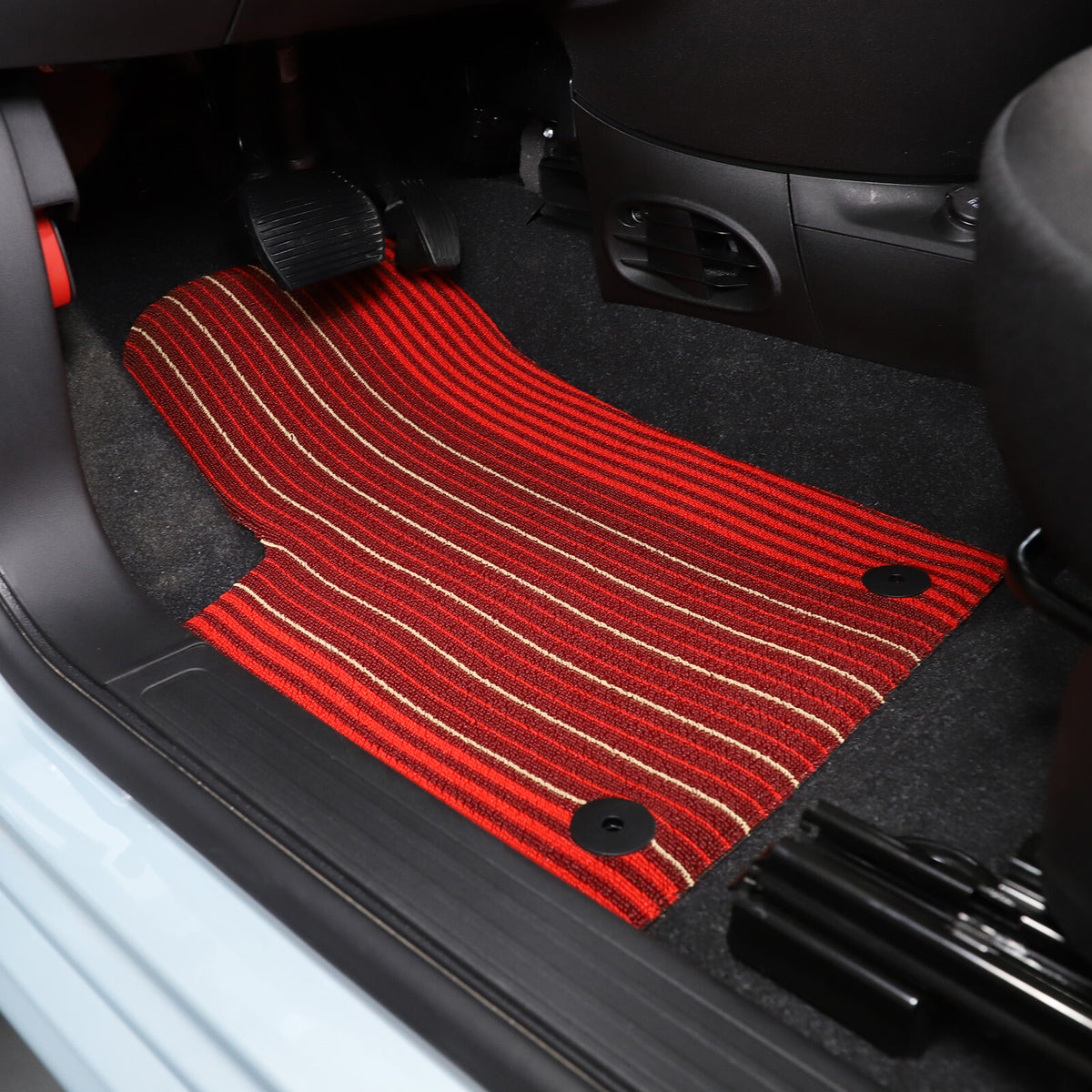 2PCS/Set Car Floor Mats Cargo Carpets Foot Pads For Fiat 500 2016-2021 7