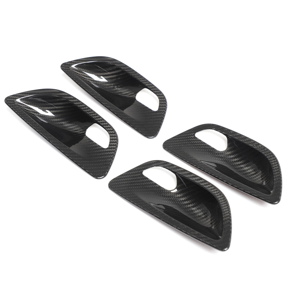 Real Carbon Fiber Inner Door Bowl Cover Trim For BMW 5 Series F10 2011-2017 8