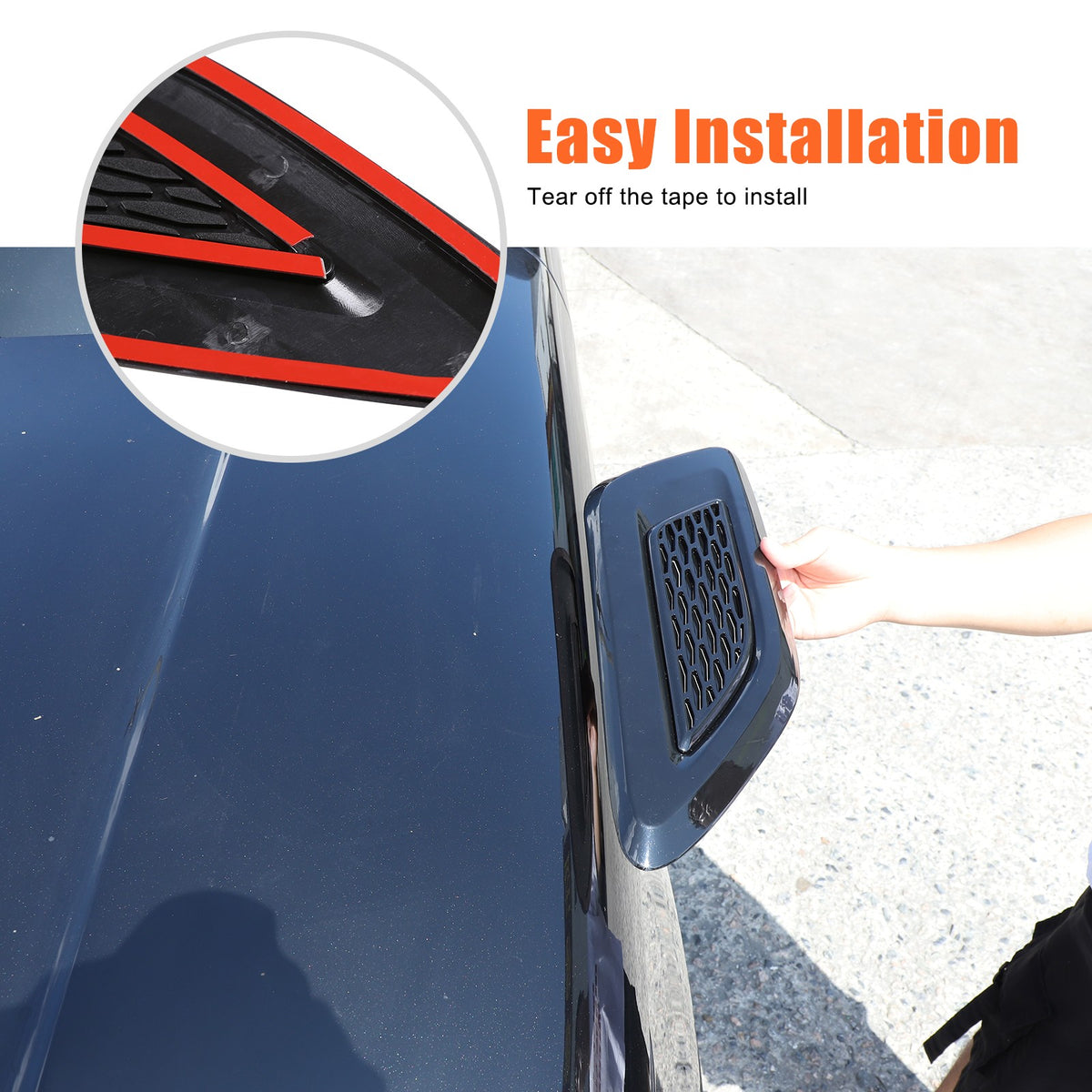 Piano Black ABS Exterior Hood Air Vent Trim For Range Rover Vogue L460 2023+ 17