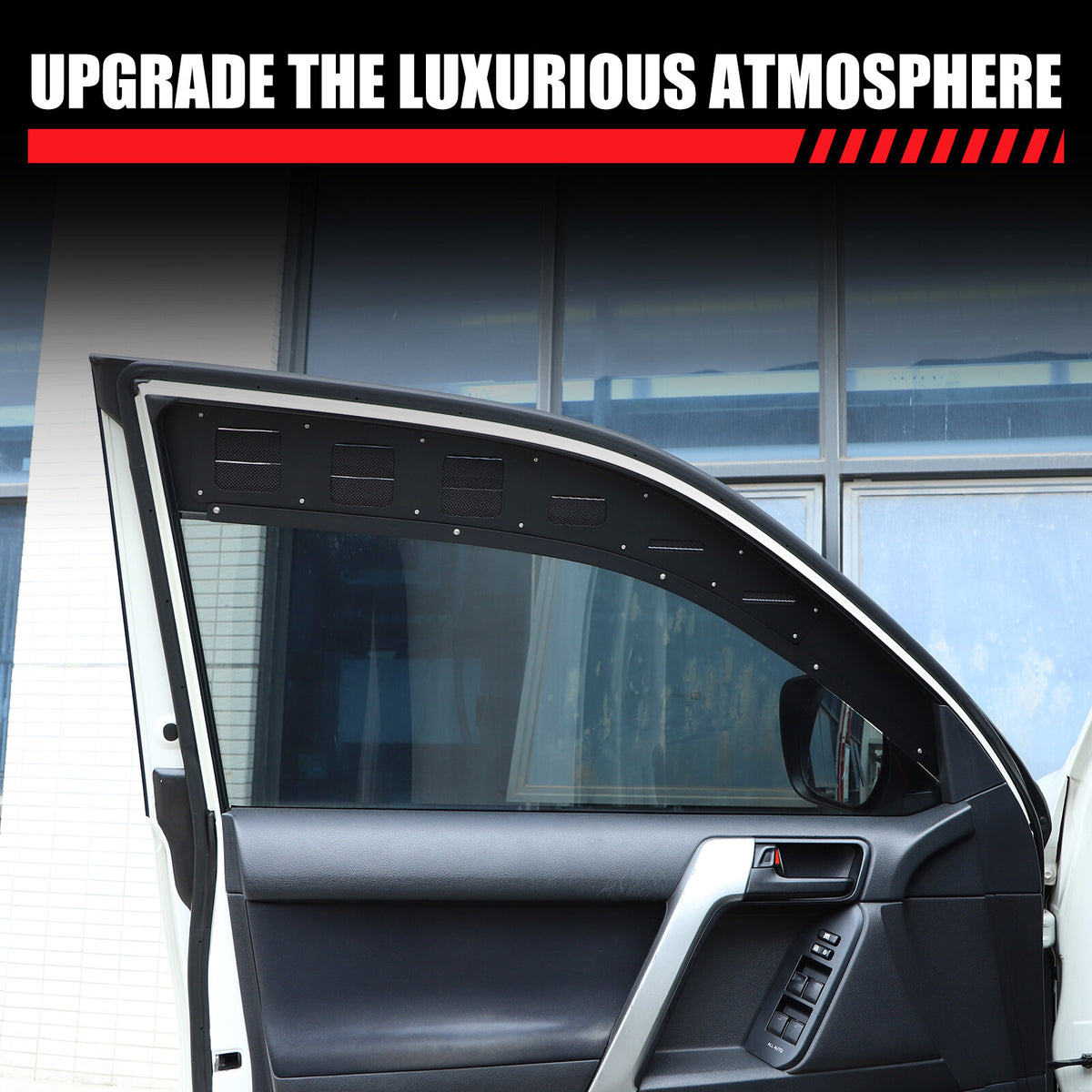Rear Door Window Louver Air Vent Screen Panel Trim For Toyota Land Cruiser Prado 21