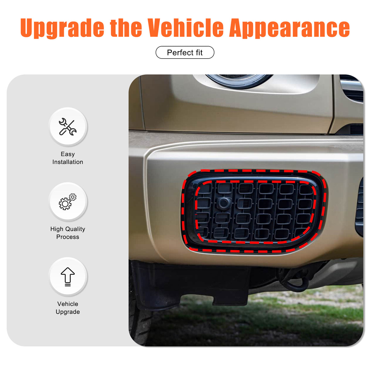 Silver Front Bumper Side Air Intake Trim For Benz G-Class W463 G550 G63 25+ US 20
