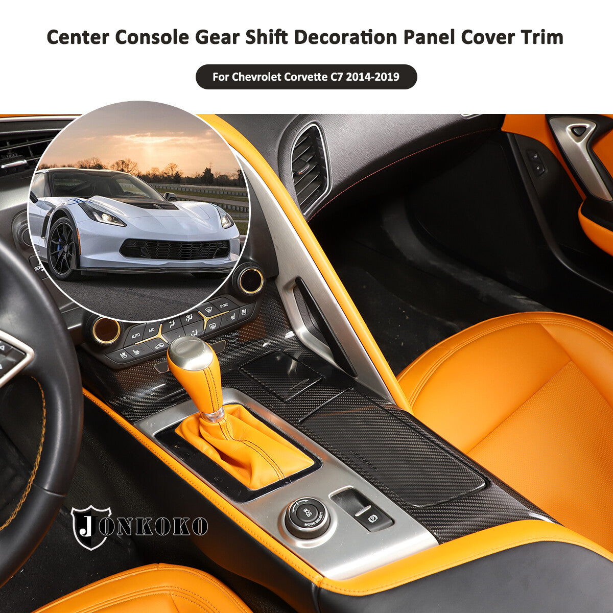 Real Dry Carbon Fiber Interior Center Full Trim Set Kit For Corvette C7 2014-19 111