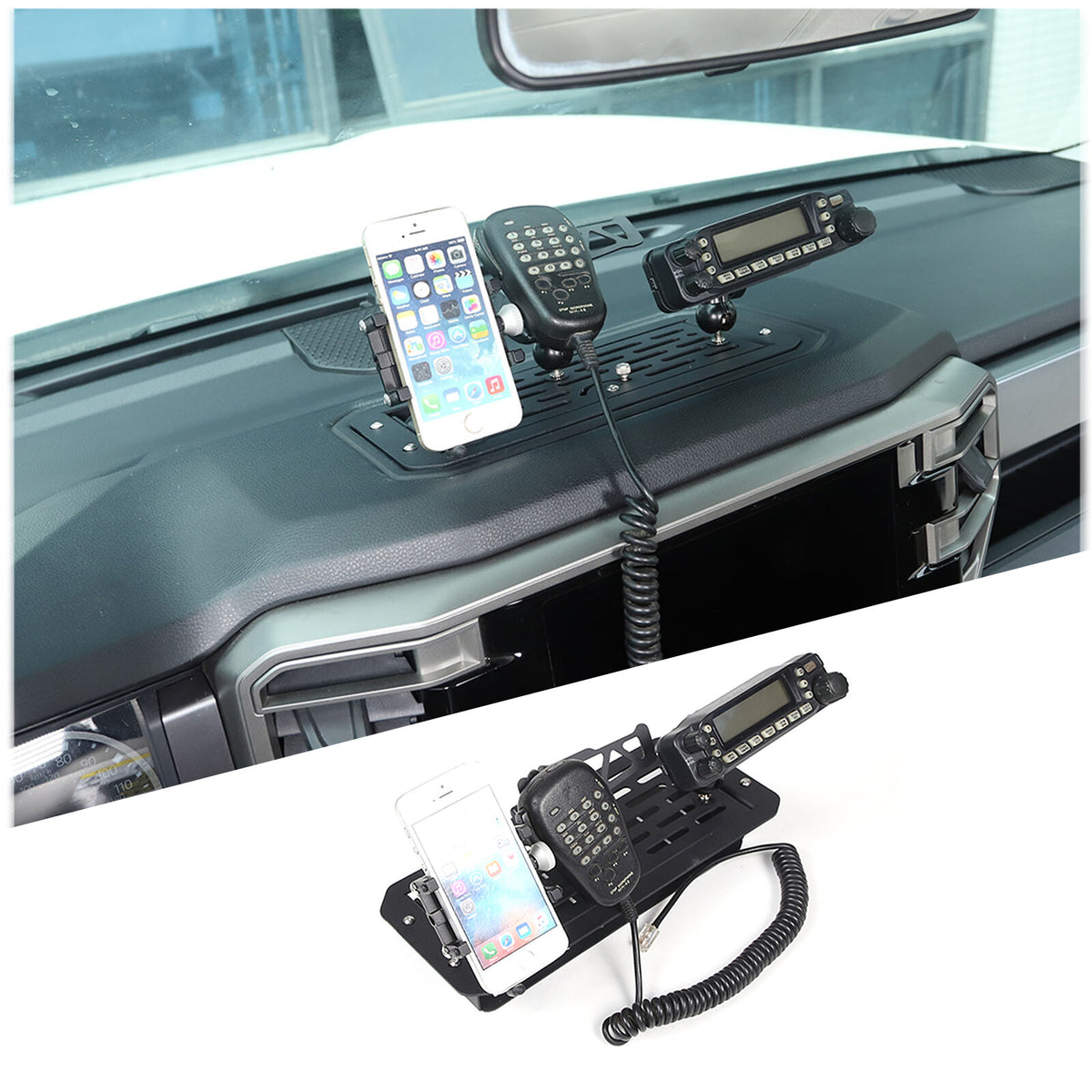 Dashboard mobile phone bracket Holder storage box Tray For Toyota Tundra 2022-26 17