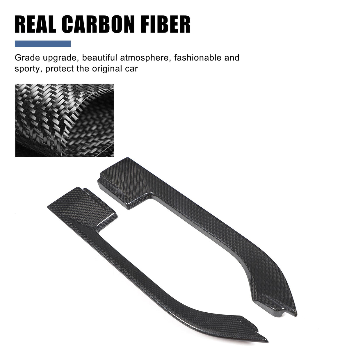 Real Carbon Fiber Fender Air Vent Frame Trim For Jaguar F-TYPE X152 2013-2020 7