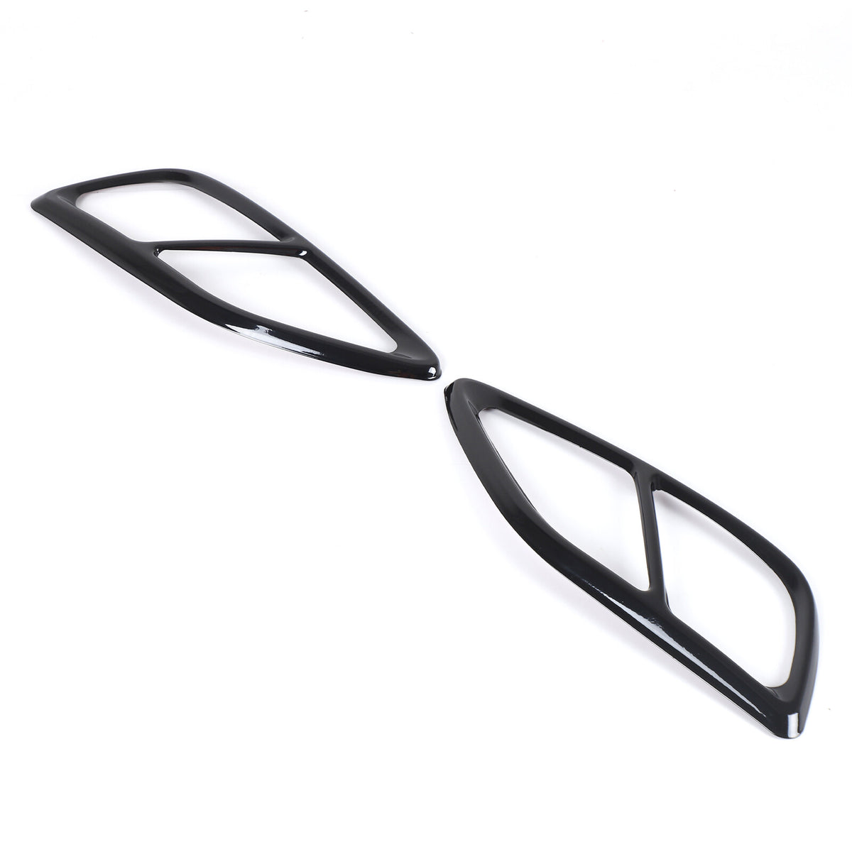 Stainless Steel Glossy Black Quad Exhaust Tailpipe Trim For Lincoln MKZ 2017-21 8