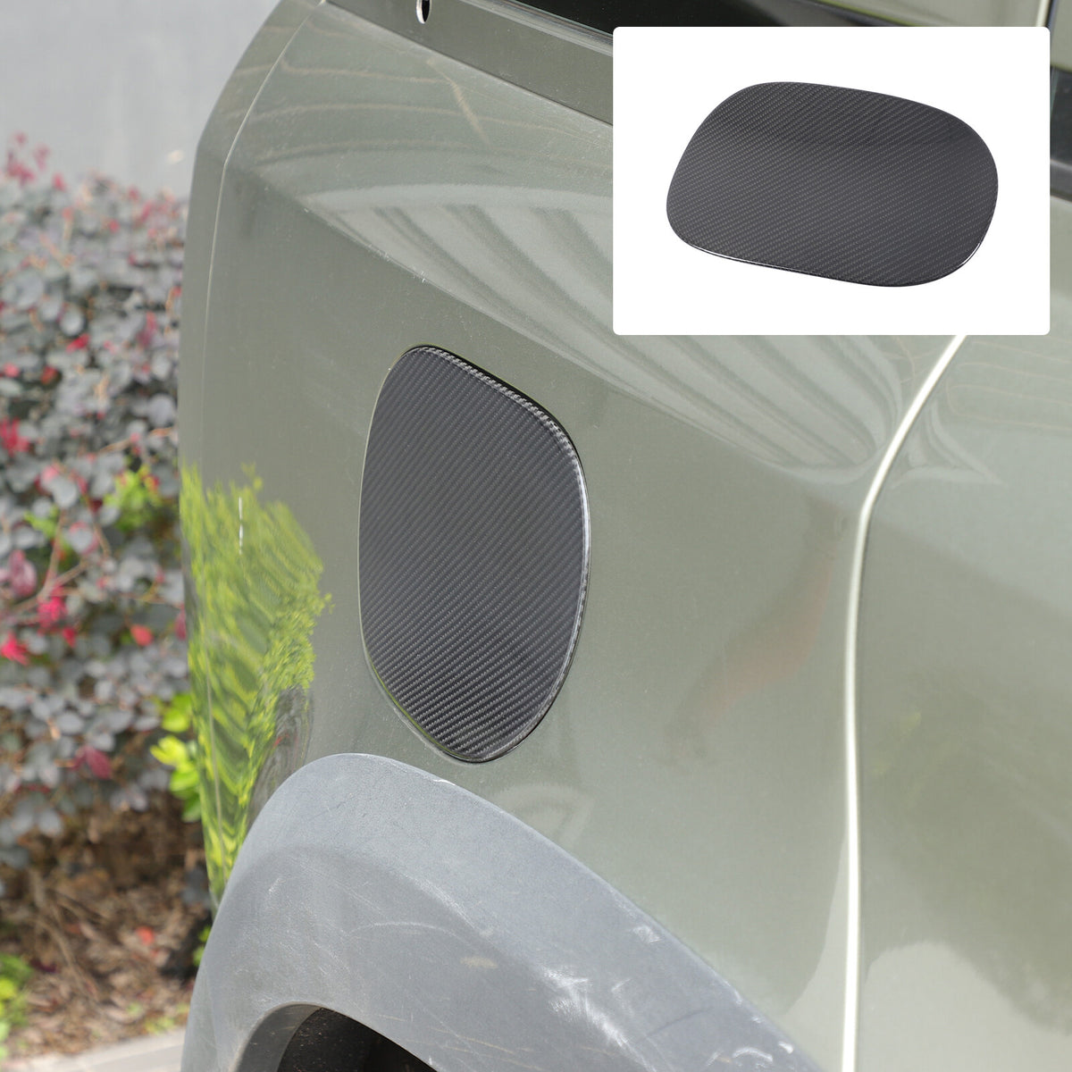 Real Dry Carbon Fiber Fuel Tank Cap Trim Cover For LR Defender L663 2020-25 23