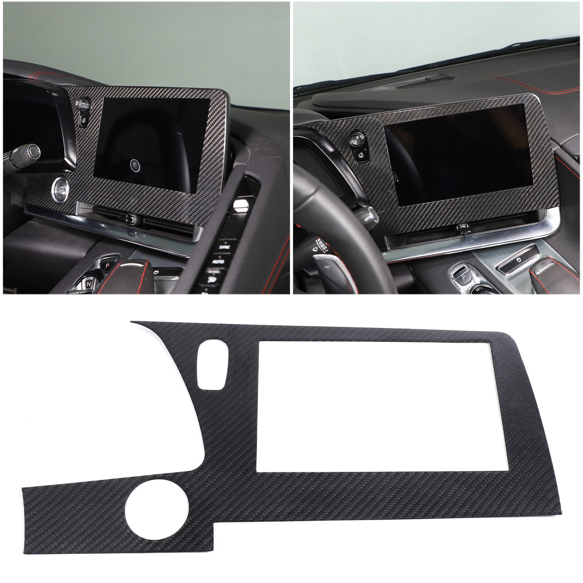 Real Dry Carbon Fiber Full Interior Center Set Trim Kit For Corvette C8 20-25 US - Styles 46-50 19