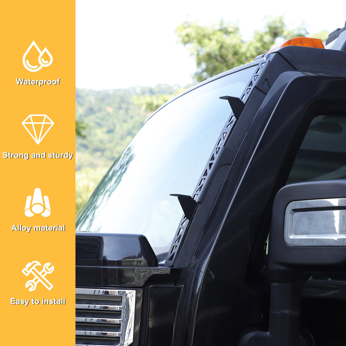 Black Steel A-Pillar LED Light Bar Mount Bracket For Hummer H2 2003-2009 US 18