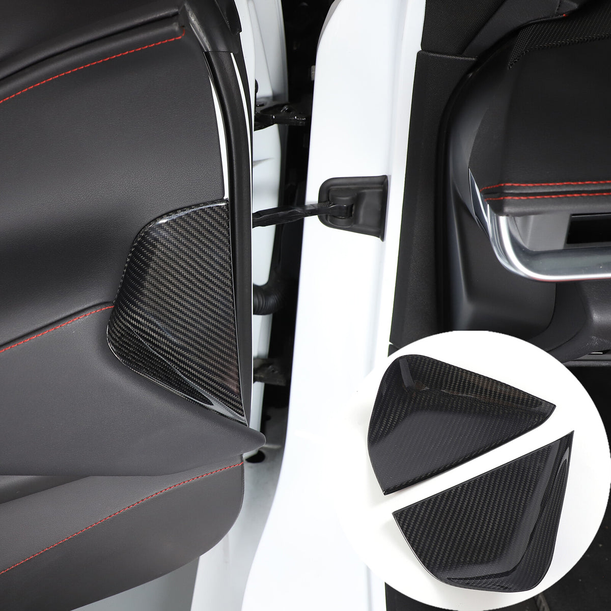 Real Carbon Fiber Dashboard Anti-collision Door Trim For Corvette C8 20-26 US 16