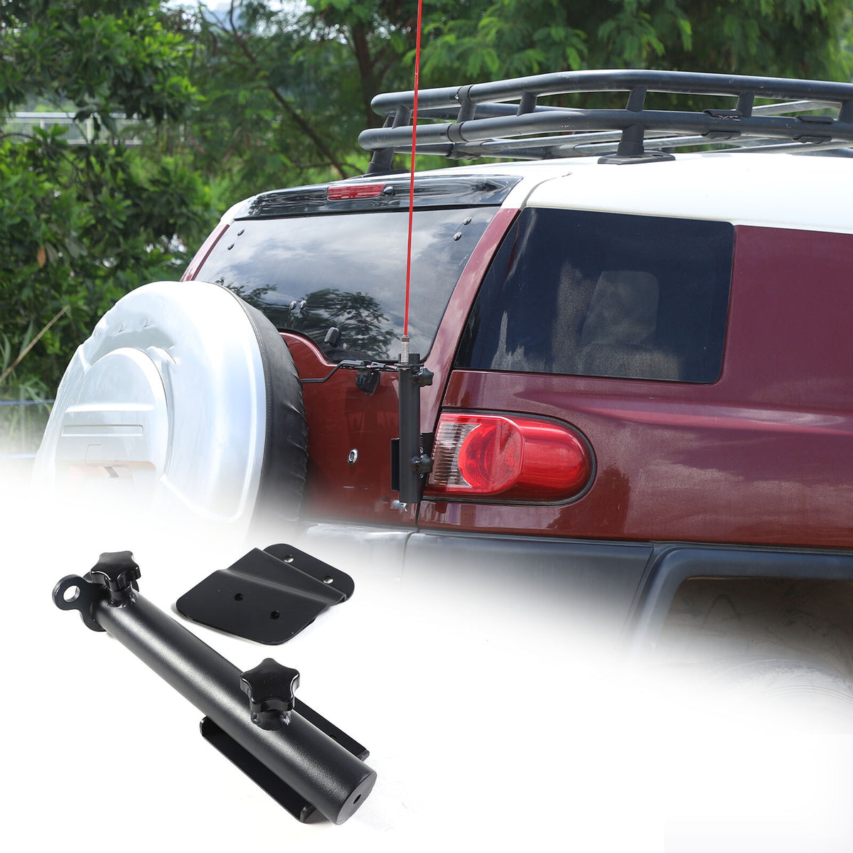 Right Tailgate flagpole Antenna Bracket Holder Mount For Toyota FJ Cruiser 07-21 5