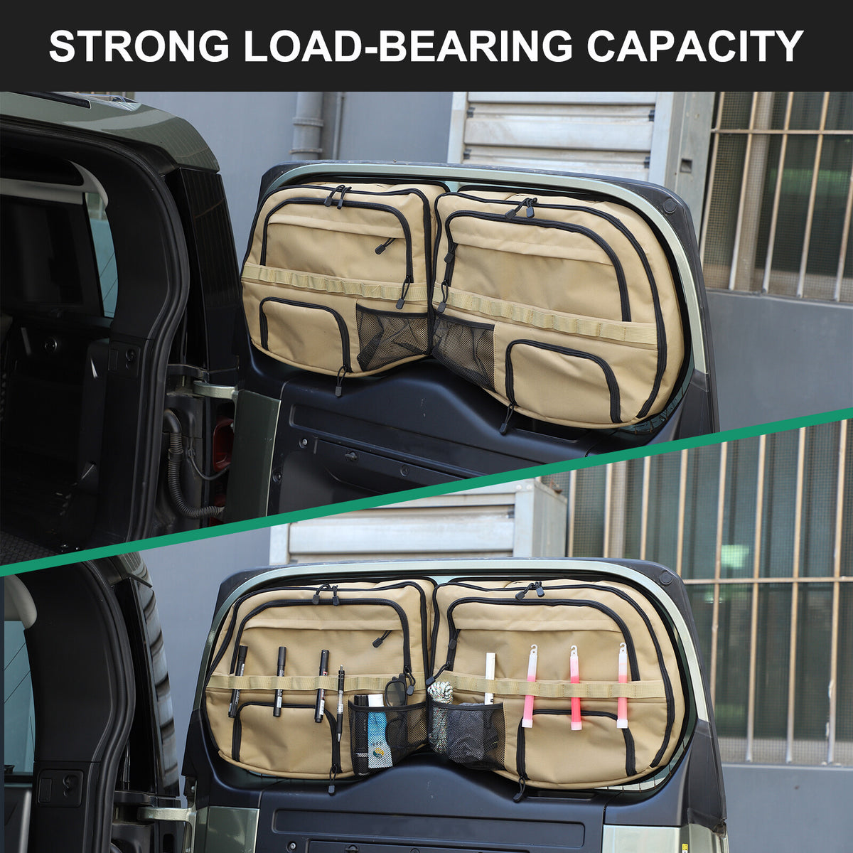 Tailgate Rear Door Cargo Trunk Storage Bag Organizer For LR Defender 2020-24 11