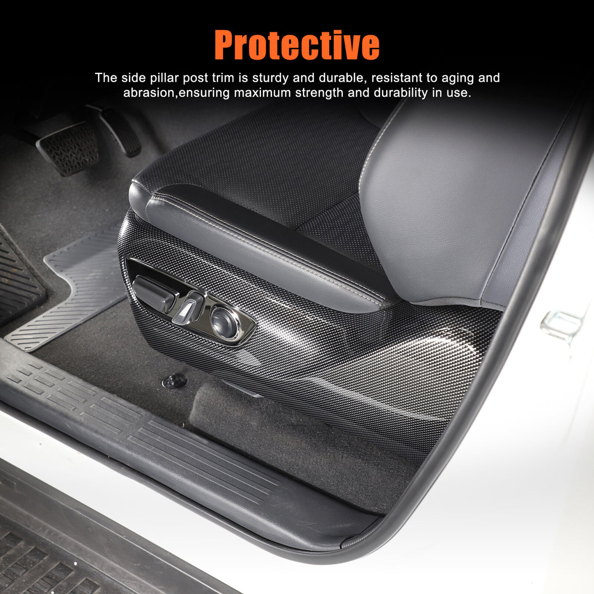 ABS Carbon Seat Adjustment Button Trim Cover For Toyota Land Cruiser LC250 24+ 5