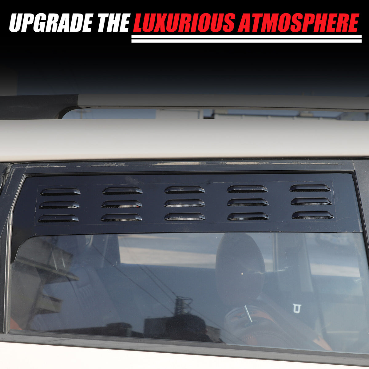 Black Rear Door Window Louver Air Vent Panel Trim Cover For Kia Soul 2009-2013 4