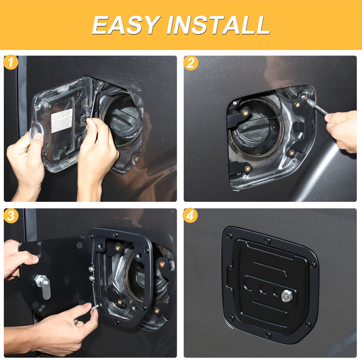 Alloy Steel Fuel Tank Cap Anti-Theft Lock For Nissan Frontier King Cab 2009-17 21