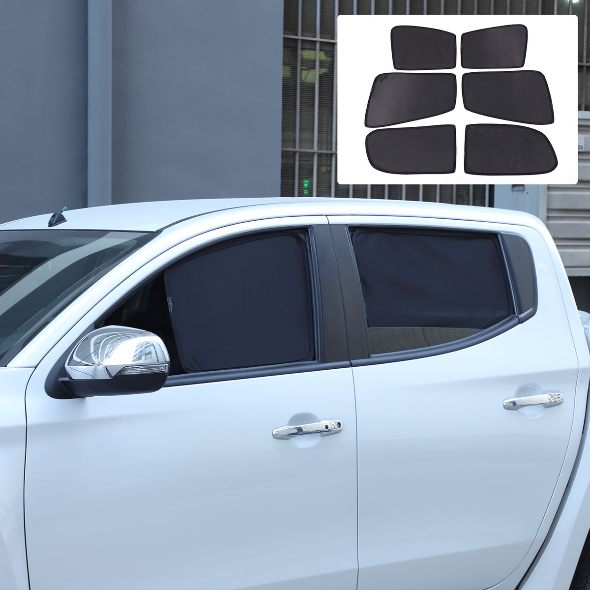 Rear Window Mesh Sun Shade Cover Windshield For Mitsubishi L200 Triton 2015-23 2