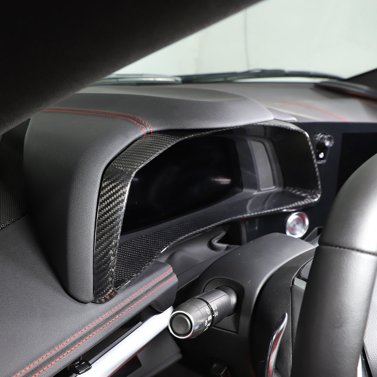 Real Carbon Fiber Dashboard Instrument Panel Trim For Corvette C8 2020-2025 16
