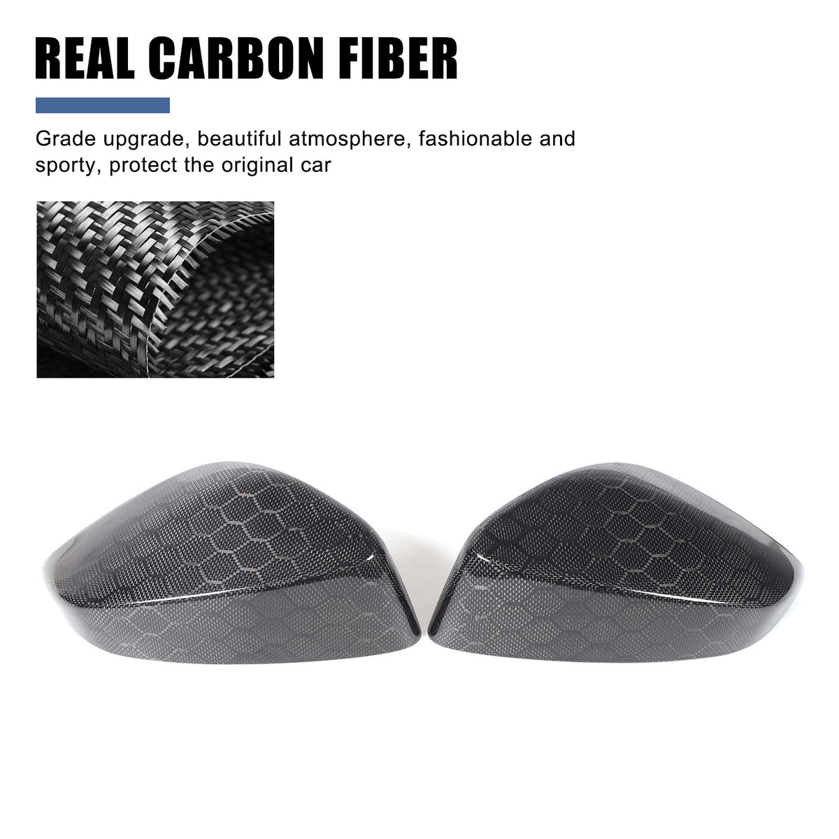 Honeycomb Carbon Fiber Side Rear Mirror Cover Caps For Subaru BRZ GT86 2012-20 4