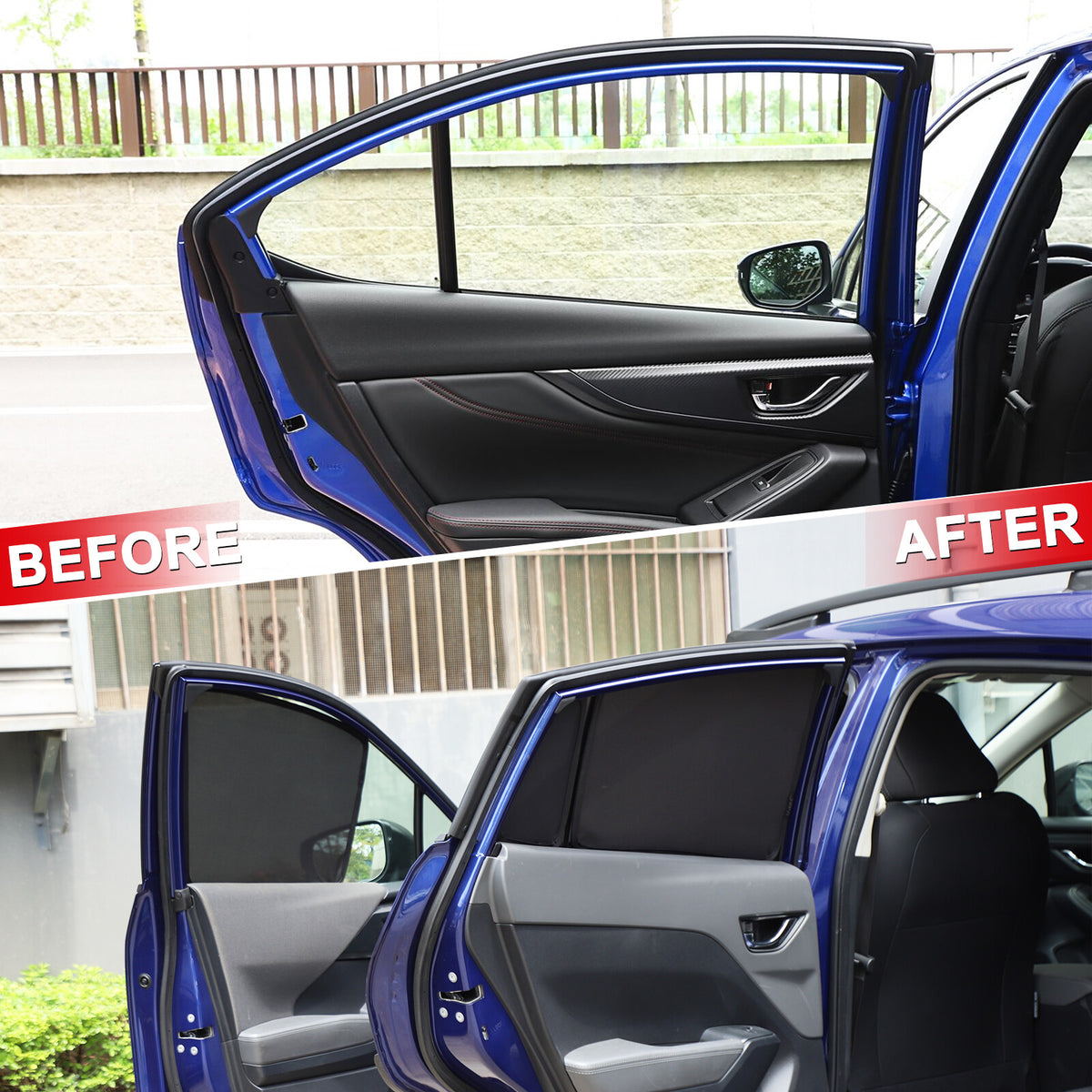 Full Car Window Screen Sun Shade Mesh Cover Windshield for Subaru Crosstrek 24+ 3