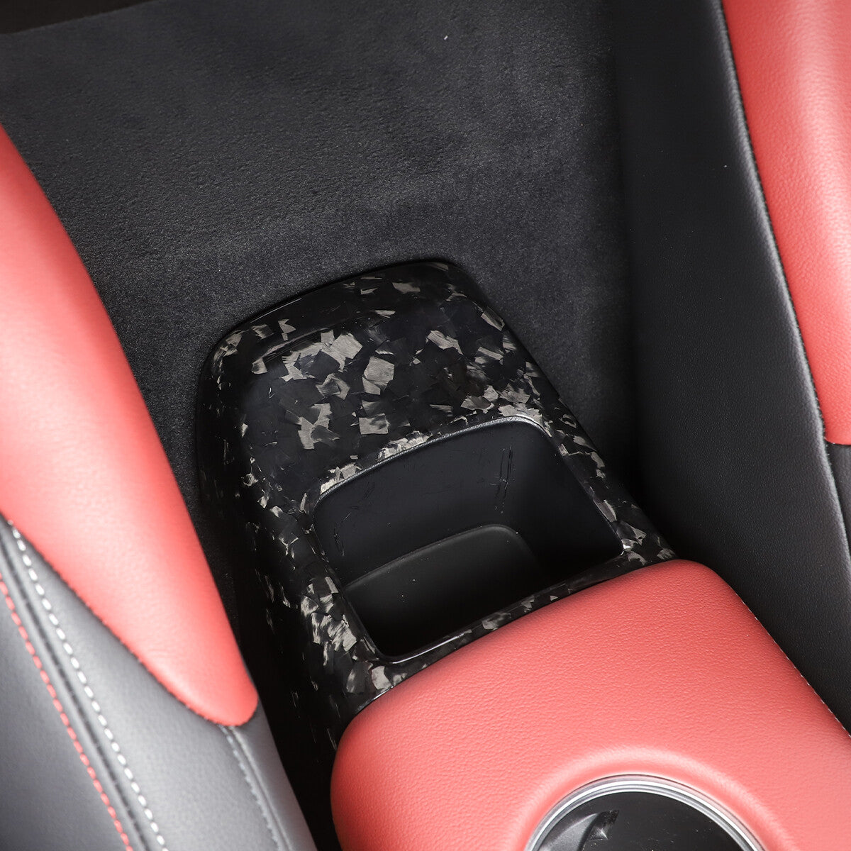 Forged Carbon Fiber Rear Storage Box Protect Cover Fr TOYOTA SUPRA MK5 A90 19-24 8