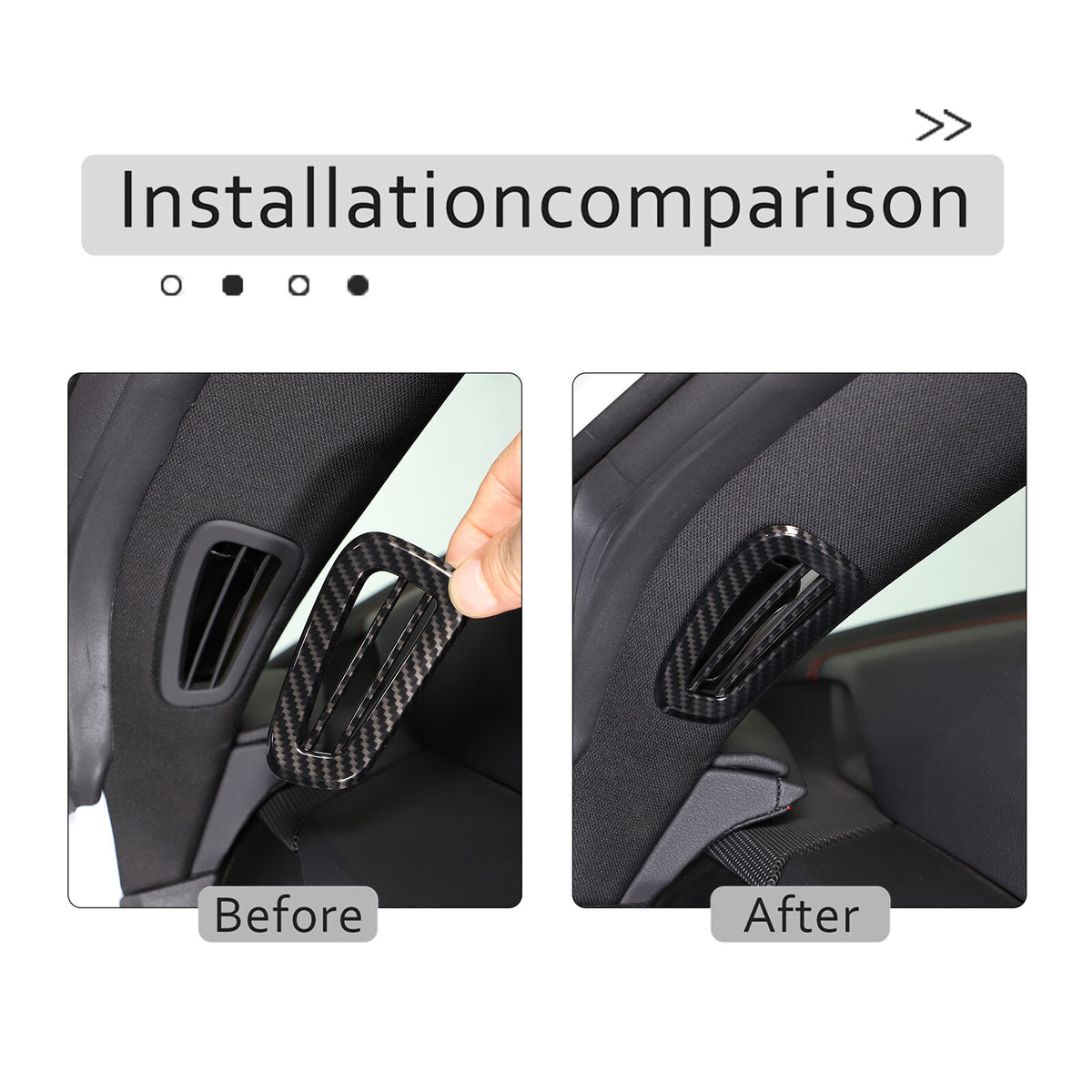 ABS Carbon Fiber Interior Full Cover Trim Kit Set For Corvette C8 2020-2025 114