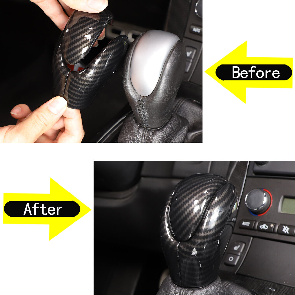 ABS Carbon Fiber Center Console Interior Trim Cover Full Set Kit For Corvette C6 - Styles 6-10 54