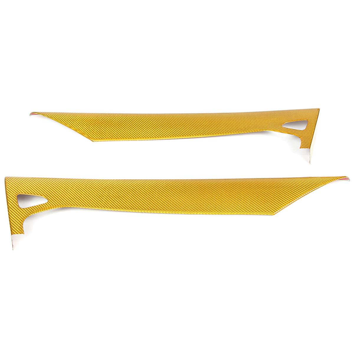 Yellow Carbon fiber Interior Door Upper Panel trim Cover For Corvette C8 2020-26 5