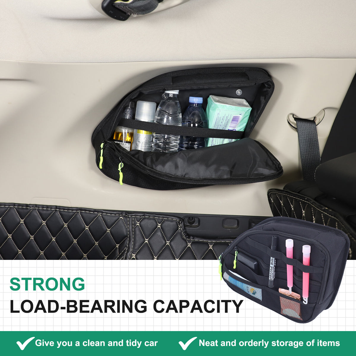 Rear Trunk Left Side Storage Bag Pocket Organizer For Mitsubishi Outlander 16-20 7