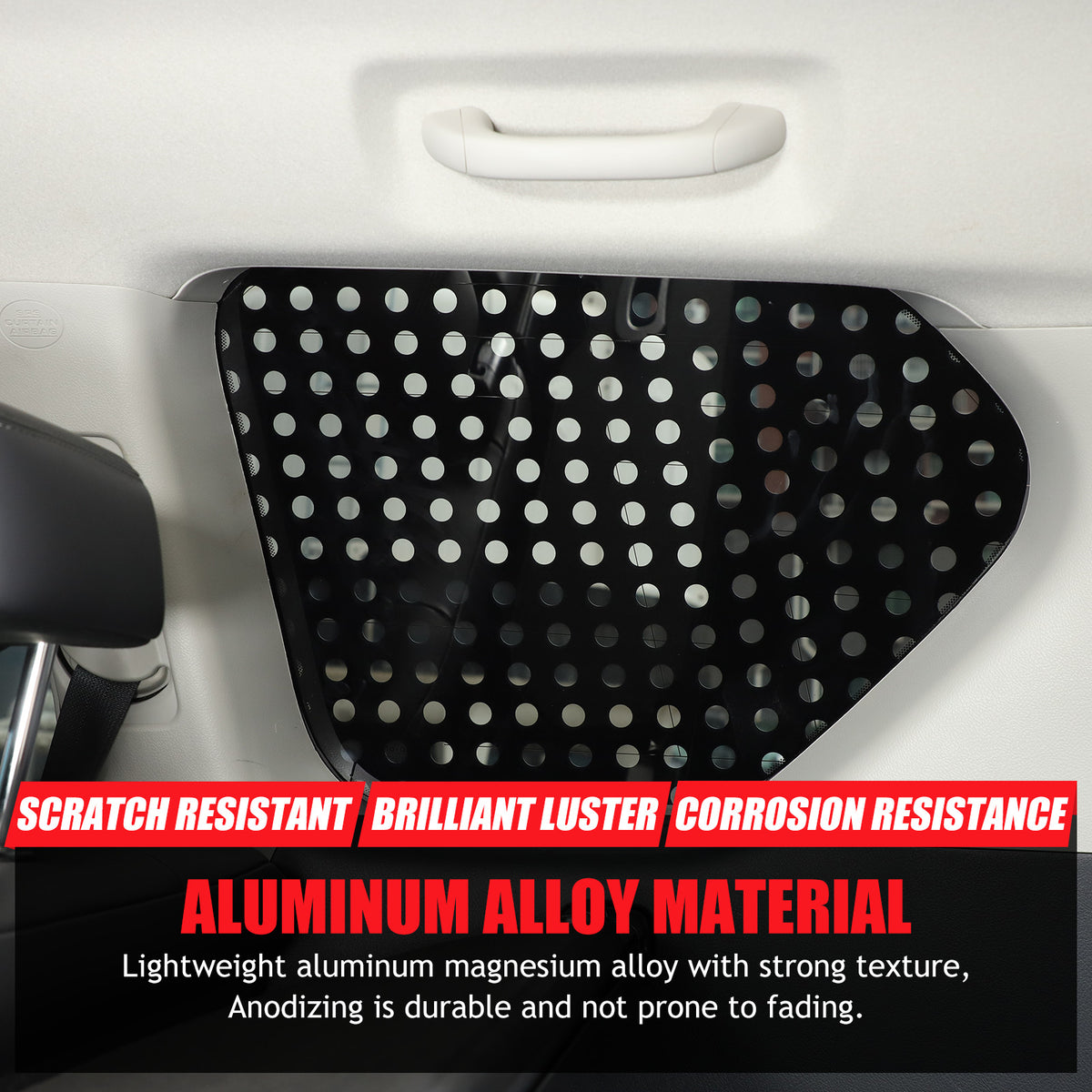 Exterior Rear Quarter Door Window Pillar Cover For Toyota Land Cruiser Prado 10+ 5