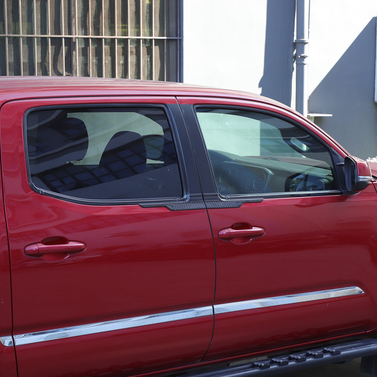 ABS Carbon Exterior Window Bottom Sill Trim Strip For Toyota Tacoma 2015-2022 US 9