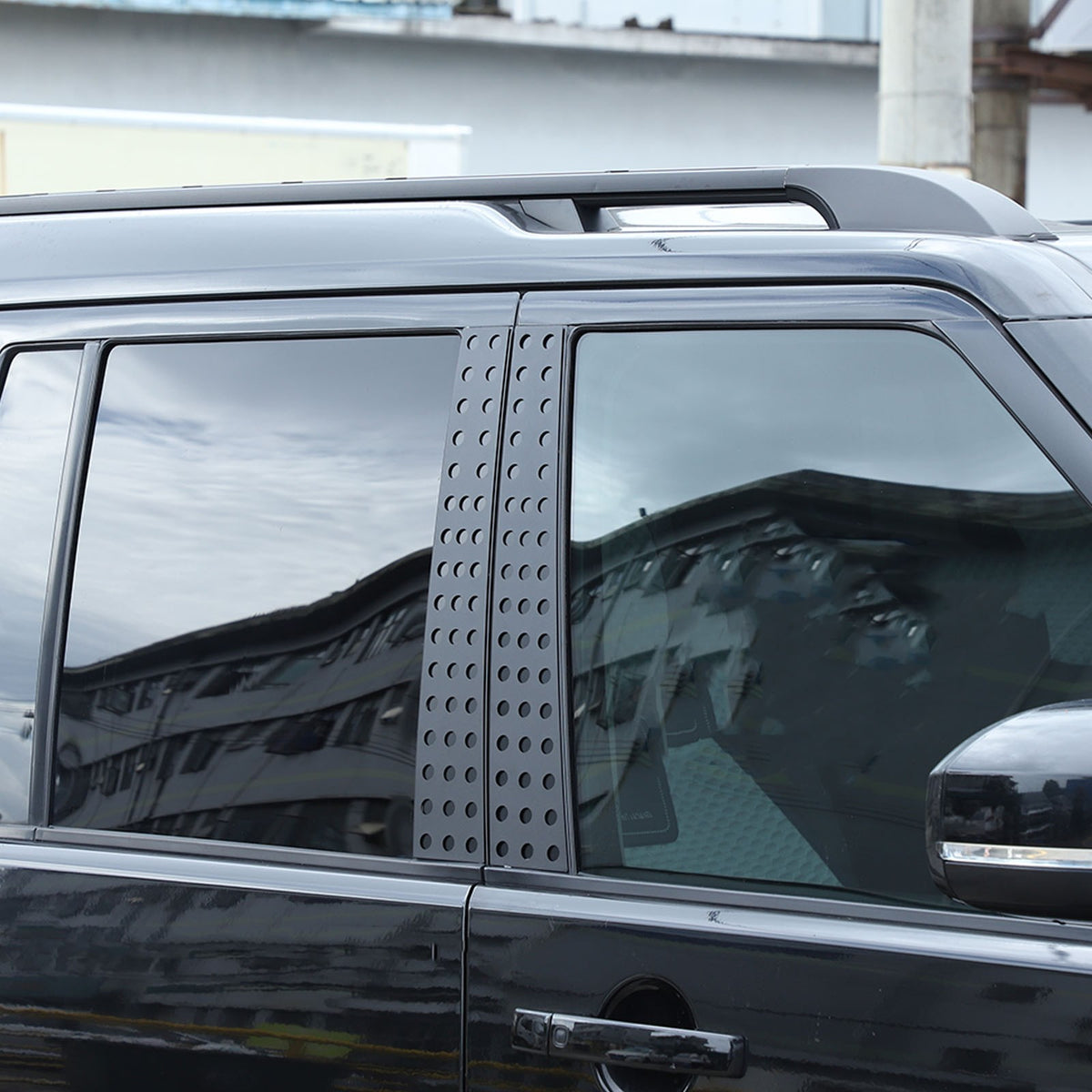 Black Alloy Window Center Pillar Trim Panel For Land Rover Discovery 3&4 04-16 3