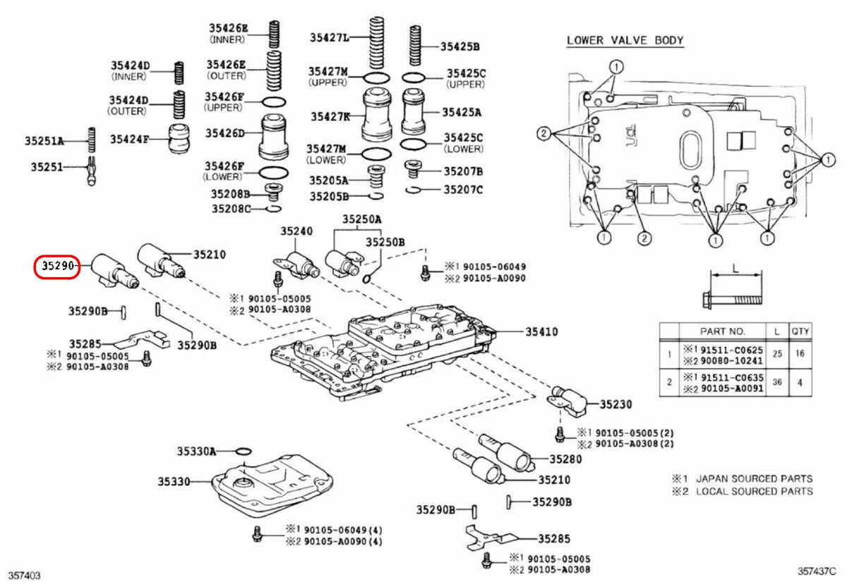 Toyota LEXUS Genuine SOLENOID ASSY LINE PRESSURE CONTROL 35290-34010 OEM Japan 3