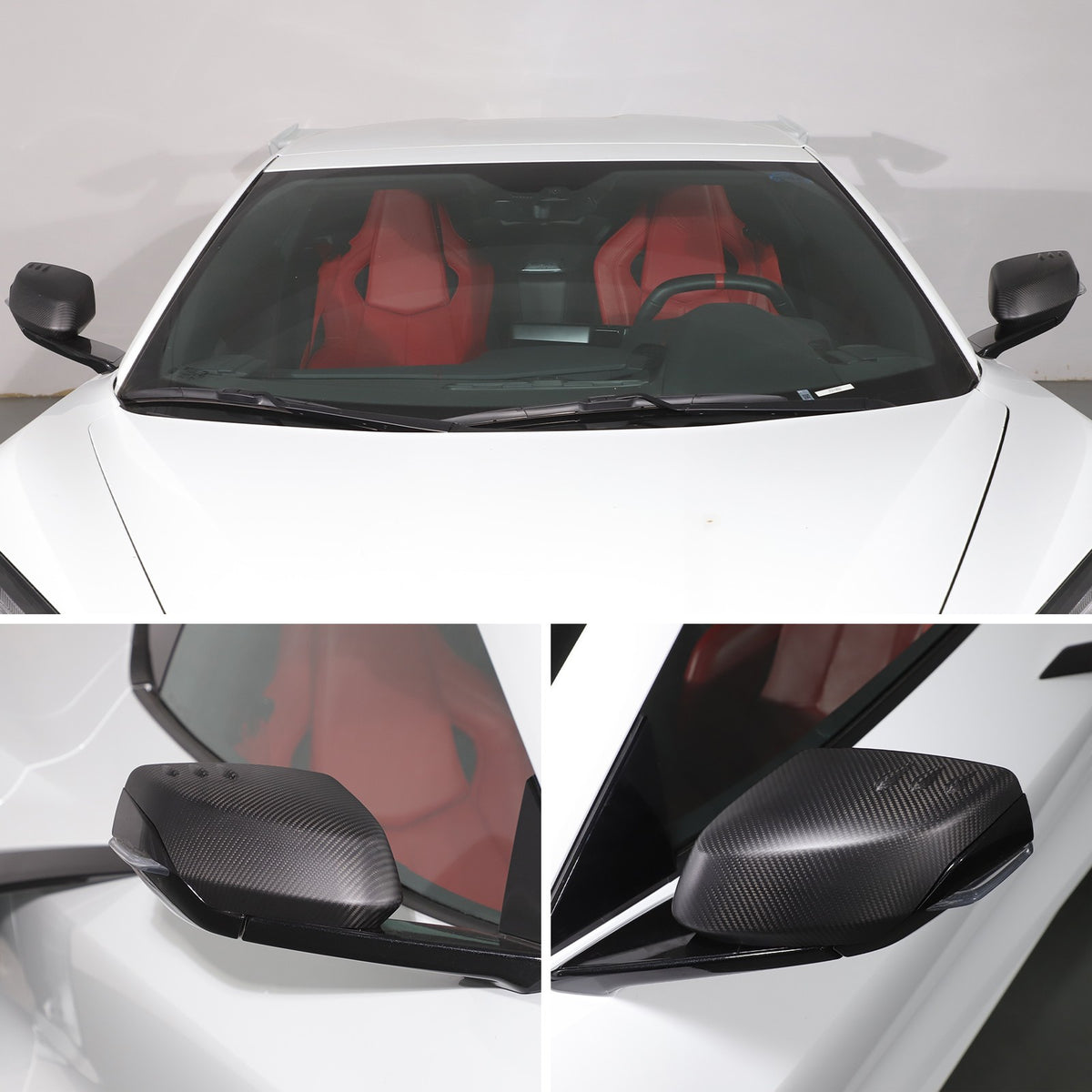Matte Real Carbon Fiber Interior Exterior Trim Cover For Corvette C8 2020-25 125