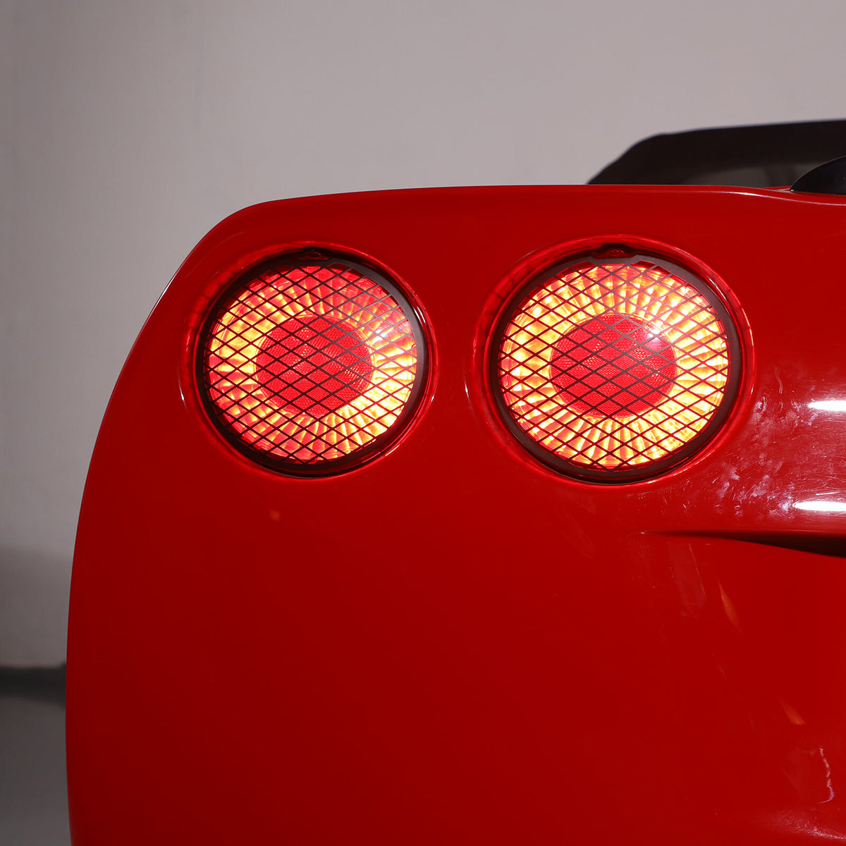 Silver Mesh Steel Rear Tail Light Grille Cover for Corvette C6 GS/Z0/ZR1 2005-13 11