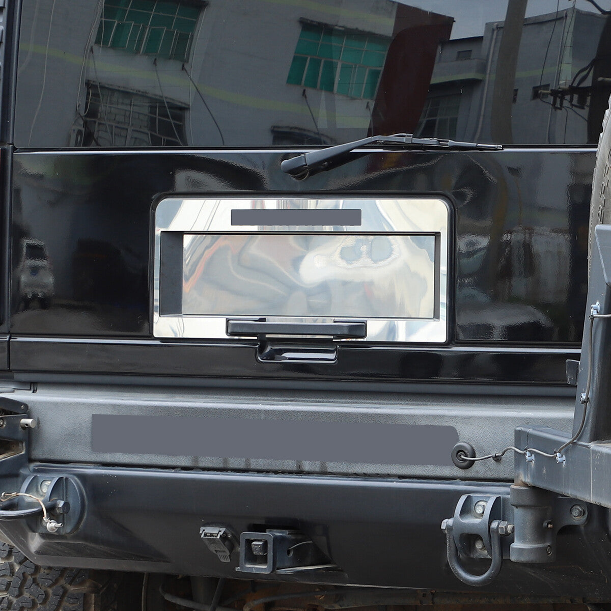 Steel Exterior Rear License Plate Frame Trim Cover For Hummer H2 2003-2009 2