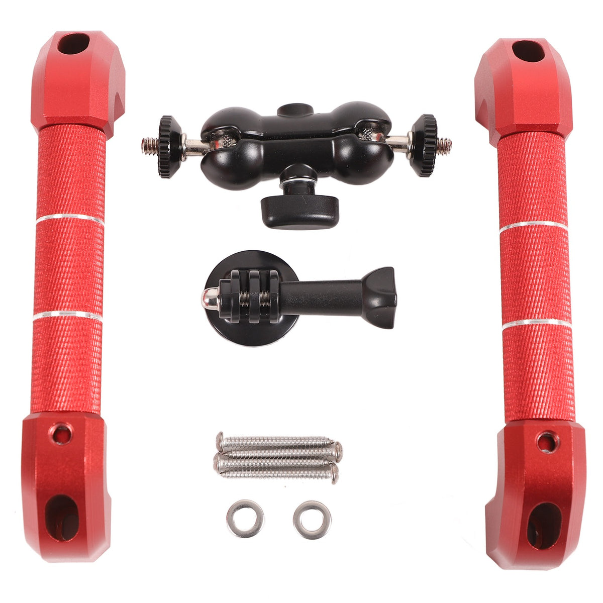 Red Aluminum A-Pillar Handle Cam Mount For Land Rover Defender L316 2004-2018 14