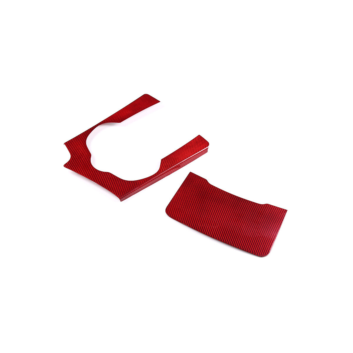 Red Carbon Fiber Gear Shift Panel Cover Trim For Alfa Romeo Stelvio 07-19 6