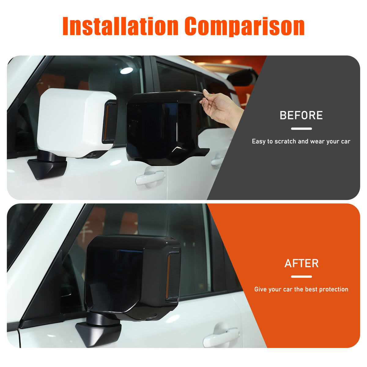 Glossy Black Door Handle & Rearview Mirror Cover For Lexus GX GX550 24-26 12