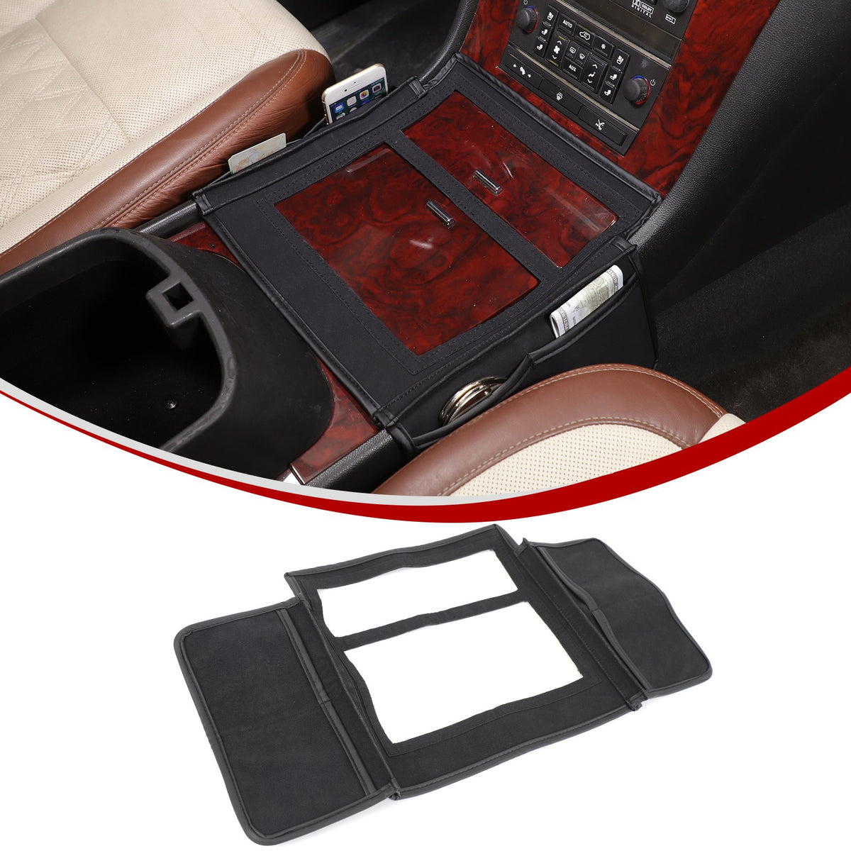 Suede Cloth Center Console Gear Shift Trim Cover For Cadillac Escalade 07-14 US 19