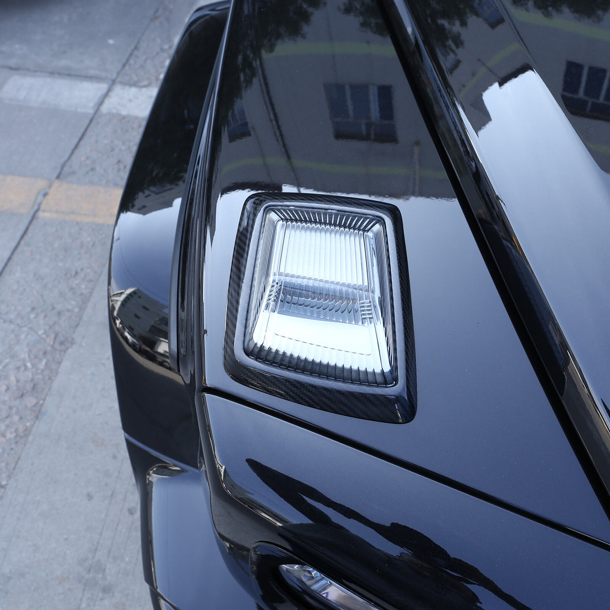 Carbon Fiber Front Hood Turn Signal Trim Cover For Benz G Class W463 2019-2020 2
