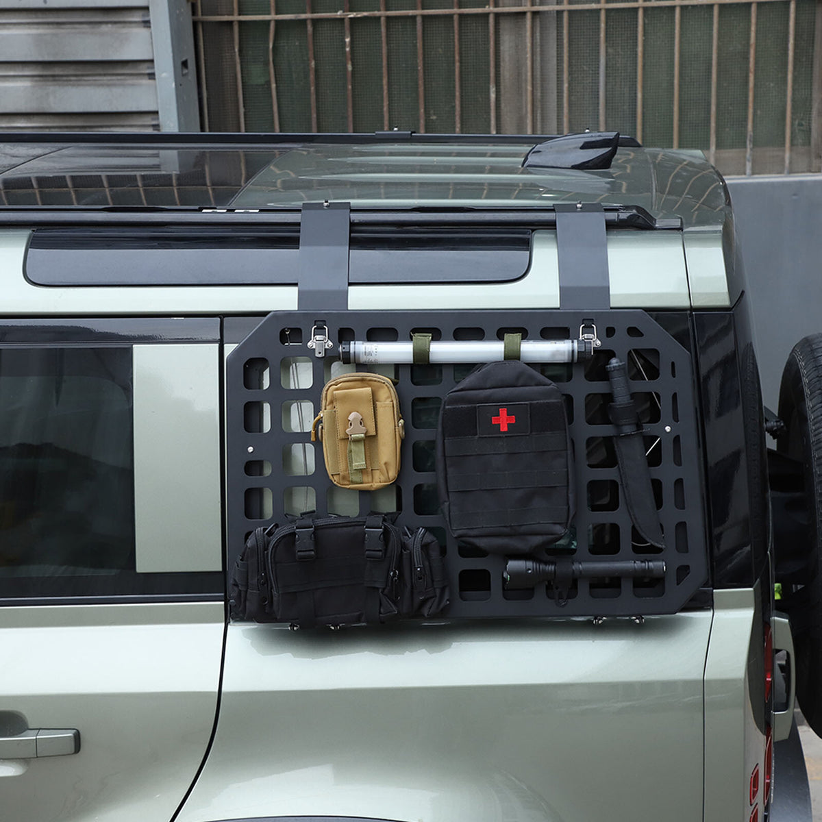 Side Molle Panel Trunk Shelf Storage Rack For LR Defender 90 110 L663 20-23 US 11