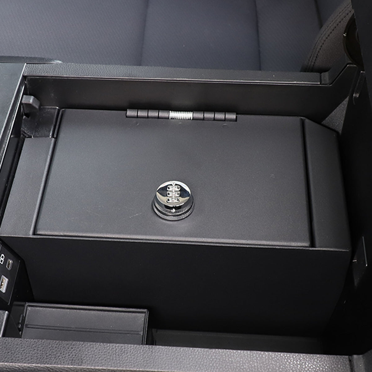Center Console Safe Storage Box with Keys & Tray for Toyota Tundra 2022+ US 15