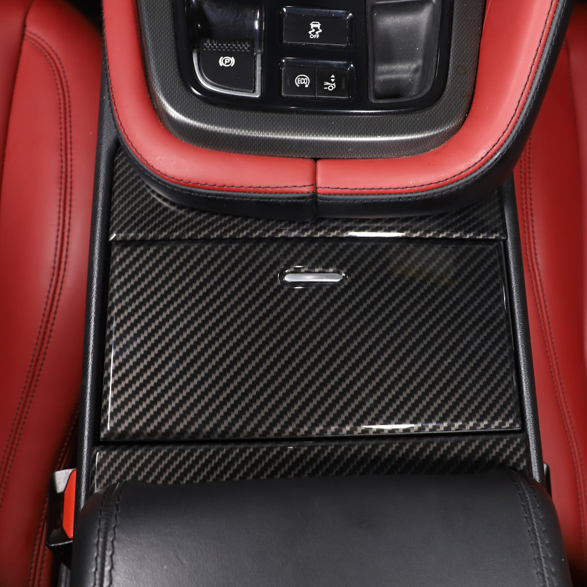 ABS Carbon Fiber Center Console Interior Trim Kit Set For Jaguar F-TYPE 2013-24 3