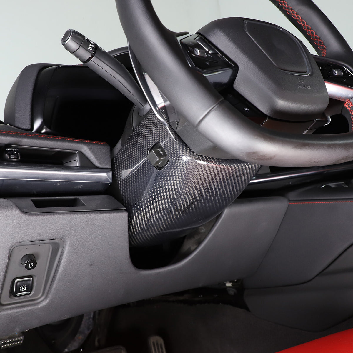 Real Carbon fiber Steering Wheel Upper & Lower Base Cover For Corvette C8 20-26 9