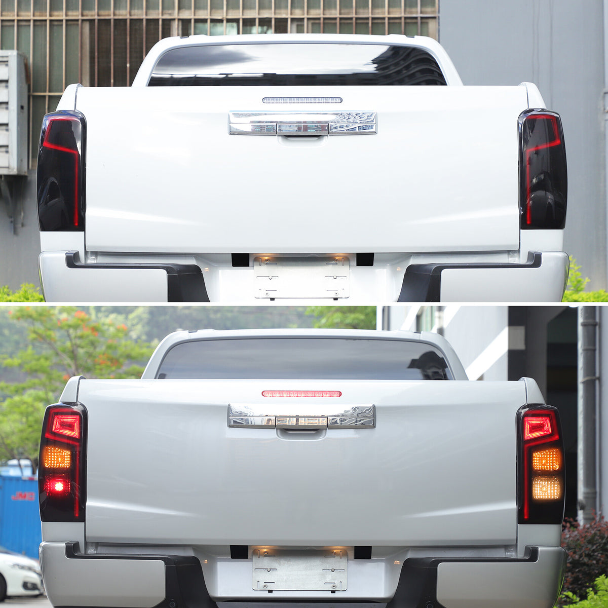 Smoked Black Rear Tail Light Guard Cover Trim Bezels For Mitsubishi L200 2019+ 17