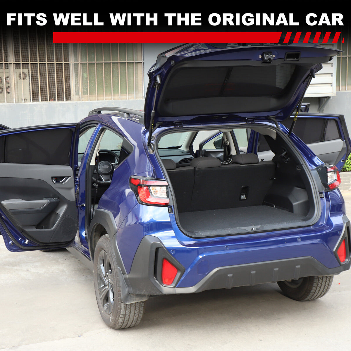 Full Car Window Screen Sun Shade Mesh Cover Windshield for Subaru Crosstrek 24+ 6