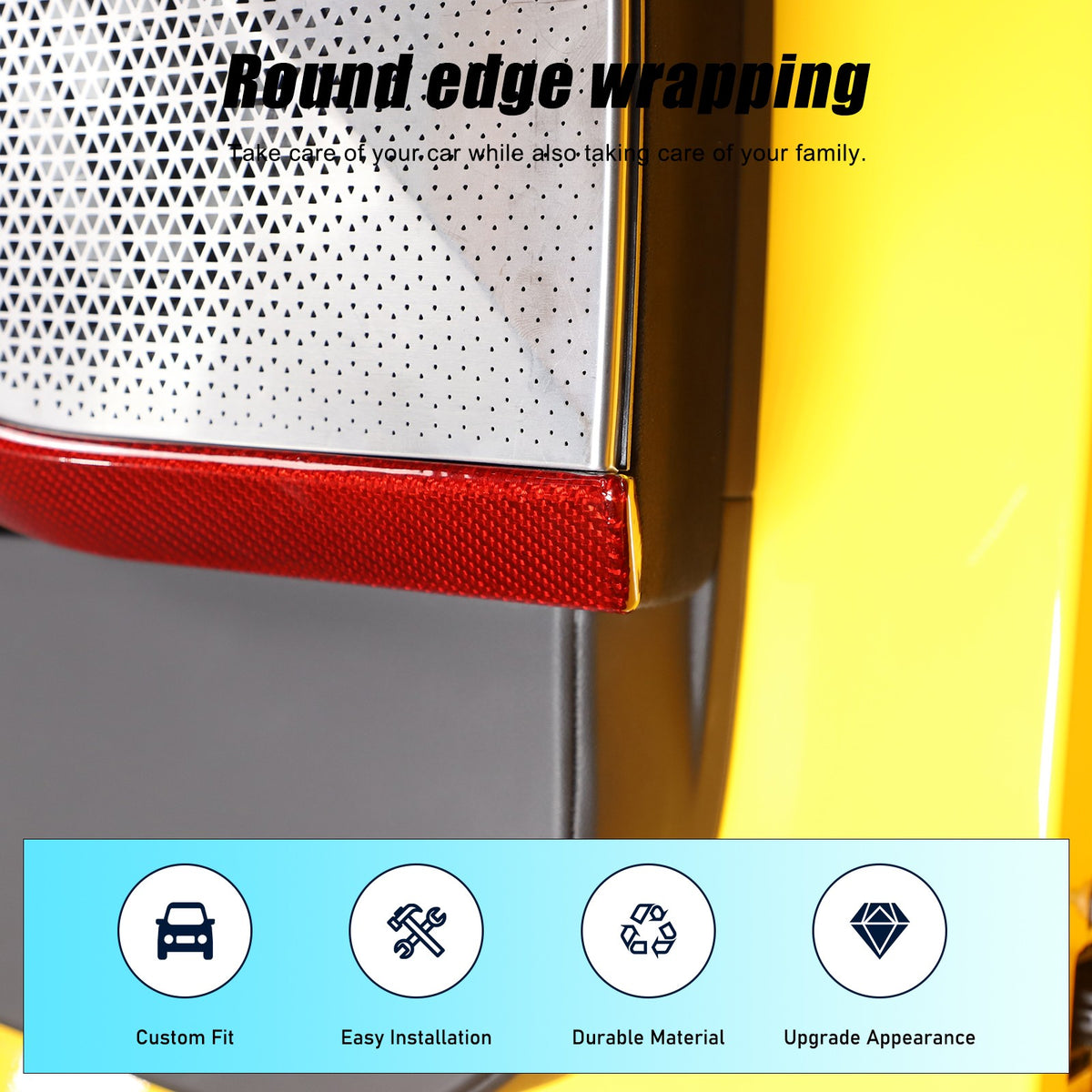Red Real Carbon Fiber Interior Inner Door Panel Trim For Lotus Emira 2021-2023 4